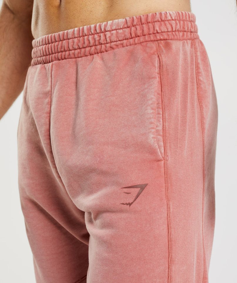 Men's Gymshark Power Washed Jogger Pink | NZ 1UYLJP